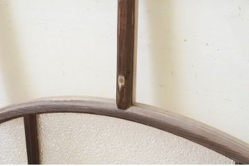 アンティーク建具　大正ロマン　ノスタルジックな雰囲気溢れる古い洋館のガラス窓2枚セット(引き戸、ガラス戸)(R-069668)