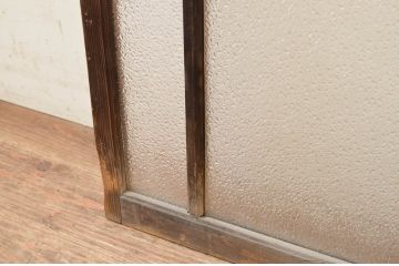 アンティーク建具　大正ロマン　ノスタルジックな雰囲気溢れる古い洋館のガラス窓2枚セット(引き戸、ガラス戸)(R-069668)