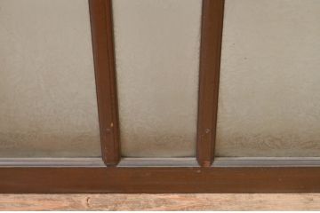 アンティーク建具　大正ロマン　どこか懐かしい雰囲気漂う幅狭ガラス窓4枚セット(引き戸、ガラス戸)(R-069671)