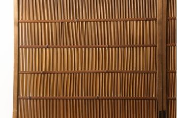 アンティーク建具　情緒あふれる空間づくりにおすすめの御簾戸2枚セット(引き戸、簾戸、簀戸、葭戸、夏障子、夏戸、葦戸)(R-069679)