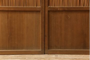 アンティーク建具　情緒あふれる空間づくりにおすすめの御簾戸2枚セット(引き戸、簾戸、簀戸、葭戸、夏障子、夏戸、葦戸)(R-069679)