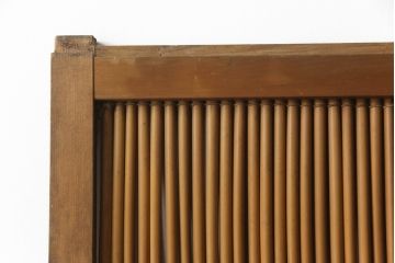 アンティーク建具　情緒あふれる空間づくりにおすすめの御簾戸2枚セット(引き戸、簾戸、簀戸、葭戸、夏障子、夏戸、葦戸)(R-069679)