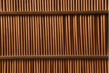アンティーク建具　情緒あふれる空間づくりにおすすめの御簾戸2枚セット(引き戸、簾戸、簀戸、葭戸、夏障子、夏戸、葦戸)(R-069679)