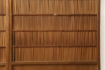 アンティーク建具　情緒あふれる空間づくりにおすすめの御簾戸2枚セット(引き戸、簾戸、簀戸、葭戸、夏障子、夏戸、葦戸)(R-069680)