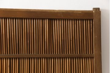 アンティーク建具　情緒あふれる空間づくりにおすすめの御簾戸2枚セット(引き戸、簾戸、簀戸、葭戸、夏障子、夏戸、葦戸)(R-069680)