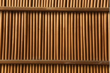 アンティーク建具　情緒あふれる空間づくりにおすすめの御簾戸2枚セット(引き戸、簾戸、簀戸、葭戸、夏障子、夏戸、葦戸)(R-069680)