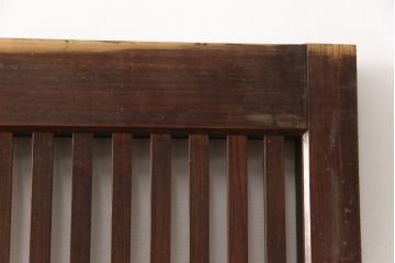 アンティーク建具　風情のある佇まいが魅力的な幅狭格子戸4枚セット(引き戸、ガラス帯戸)(R-069681)