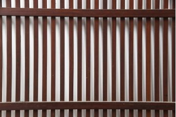 アンティーク建具　風情のある佇まいが魅力的な幅狭格子戸4枚セット(引き戸、ガラス帯戸)(R-069681)