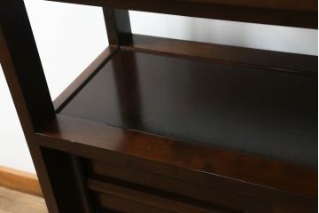 中古　美品　松本民芸家具　#505型　落ち着きのある色合いが和モダンな印象を深める茶箪笥(飾り棚、茶棚、収納棚、戸棚)(定価約30万円)(R-069685)