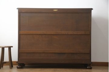 中古　美品　松本民芸家具　和モダンな雰囲気漂うC型サイドボード(サイドキャビネット、収納棚、戸棚、飾り棚)(R-069688)