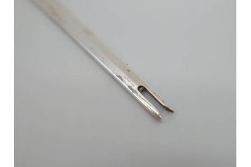 昭和レトロ　銀座和光(WAKO)　SILVER970・950　銀製　総重量約53g　レモン皿・フォーク(ピック)2点セット(箱付き、レモントレー、小皿、銀食器、シェルモチーフ)(R-069697)