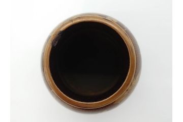 明治期　時代物　蒔絵　梨地　花柄　棗(茶道具、共箱付き、茶入、茶筒)(R-069699)