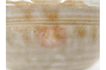 利岡光仙　九谷光仙窯　自銘「瑞光」　黄釉　茶碗(共箱付き、和食器、茶道具、茶器)(R-069701)