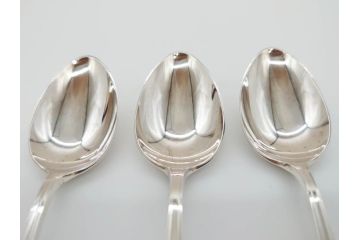 昭和レトロ　天賞堂　SILVER(シルバー)950　銀製　総重量約84g　上品な雰囲気溢れるスプーン3本・楊枝5本セット(箱付き、カトラリー)(R-069705)