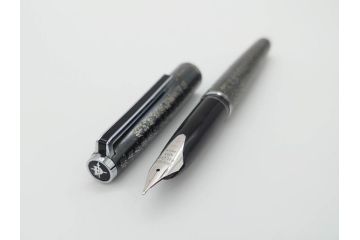 PILOT(パイロット)　〈M〉14K-585　H484　スターリングシルバー　PILOT CUSTOM STERLING SILVER JAPAN　御守　大本山　増上寺　般若心経　スペアーインキブルー付き　万年筆(共箱付き、筆記具、文具)(R-069707)