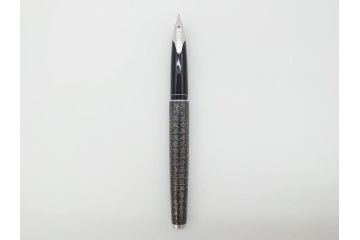 PILOT(パイロット)　〈M〉14K-585　H484　スターリングシルバー　PILOT CUSTOM STERLING SILVER JAPAN　御守　大本山　増上寺　般若心経　スペアーインキブルー付き　万年筆(共箱付き、筆記具、文具)(R-069707)