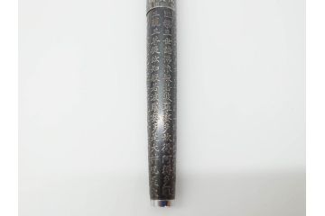 PILOT(パイロット)　〈M〉14K-585　H484　スターリングシルバー　PILOT CUSTOM STERLING SILVER JAPAN　御守　大本山　増上寺　般若心経　スペアーインキブルー付き　万年筆(共箱付き、筆記具、文具)(R-069707)