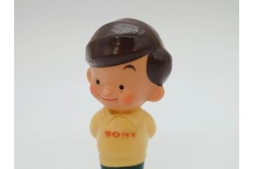 当時物　ソニー坊や　SONY　CORP　JARAN　キャラクター　フィギュア　10cm　可愛らしくて癒されるソフビ人形2体(置物)(R-069709)