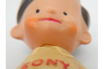 当時物　ソニー坊や　SONY　CORP　JARAN　キャラクター　フィギュア　10cm　可愛らしくて癒されるソフビ人形2体(置物)(R-069709)