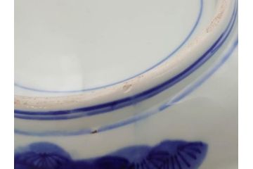 明治期　珍品!　染綿　色絵　染付　42cm　鮮やかな色彩が素敵な鯛形大皿(おめでタイ、魚形、和食器)(R-069710)