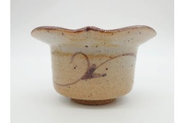 十三代　太郎右衛門陶房　唐津焼窯元　絵唐津　おしゃれなデザインが目を惹く向付5客セット(忠夫、共箱付き、和食器)(R-069713)