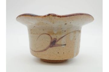 十三代　太郎右衛門陶房　唐津焼窯元　絵唐津　おしゃれなデザインが目を惹く向付5客セット(忠夫、共箱付き、和食器)(R-069713)