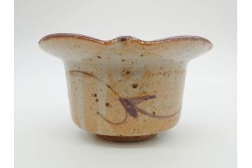 十三代　太郎右衛門陶房　唐津焼窯元　絵唐津　おしゃれなデザインが目を惹く向付5客セット(忠夫、共箱付き、和食器)(R-069713)