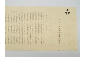 十三代　太郎右衛門陶房　唐津焼窯元　絵唐津　おしゃれなデザインが目を惹く向付5客セット(忠夫、共箱付き、和食器)(R-069713)