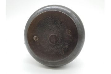 時代物　桜紋が味わい深い魅力を放つ湯沸(銅瓶、鉄瓶、茶道具、湯瓶、共箱付き)(R-069714)