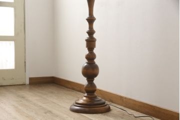 中古　絶版!　輸入品　希少　アメリカンコープ(AMERICAN COOP)　大きなガラスシェードのフロアスタンド(スタンドライト、スタンド照明)(R-069725)