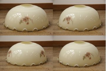 中古　絶版!　輸入品　希少　アメリカンコープ(AMERICAN COOP)　大きなガラスシェードのフロアスタンド(スタンドライト、スタンド照明)(R-069725)