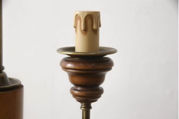 中古　絶版!　輸入品　希少　アメリカンコープ(AMERICAN COOP)　大きなガラスシェードのフロアスタンド(スタンドライト、スタンド照明)(R-069725)