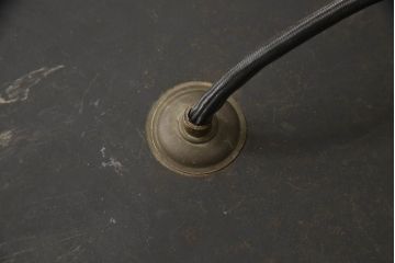  ビンテージ照明　　アイアンフレームとステンドグラスがおしゃれな天井照明(吊り下げ照明、シェード、ヴィンテージ、ペンダントライト)(R-069727)