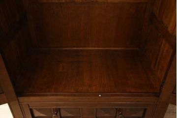 中古　美品　松本民芸家具　SII型　ワードローブ　シックな佇まいが魅力の引き出し付き洋服タンス(衣装箪笥、整理たんす、収納タンス)(R-069729)