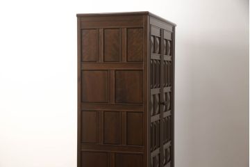 中古　美品　松本民芸家具　SII型　ワードローブ　シックな佇まいが魅力の引き出し付き洋服タンス(衣装箪笥、整理たんす、収納タンス)(R-069729)
