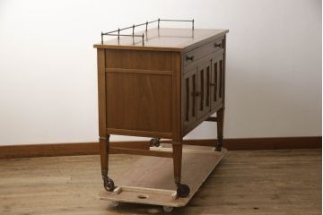 中古　DREXEL HERITAGE(ドレクセルヘリテイジ)　Triune(トライユン)　クラシカルな雰囲気が素敵なキャスター付きサービス台(ワゴン、サイドボード、サイドキャビネット、サーバー、収納棚、戸棚)(R-069735)