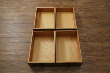 中古　松本民芸家具　丸い取っ手がアクセントのE型洋服タンス(衣装箪笥、整理タンス、収納たんす、ワードローブ、引き出し、チェスト)(R-069758)