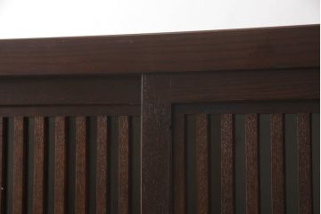 中古　美品　上質な和の空間を演出する二段重ね水屋箪笥(食器棚、茶箪笥、キャビネット、収納棚、戸棚、店舗什器)(R-069759)