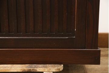 中古　美品　上質な和の空間を演出する二段重ね水屋箪笥(食器棚、茶箪笥、キャビネット、収納棚、戸棚、店舗什器)(R-069759)