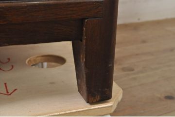 和製アンティーク　オーク材　落ち着いた色合いがクラシカルなお部屋に馴染みやすい脚付きスタッキングブックケース(本箱、収納棚、戸棚、キャビネット、飾り棚、陳列棚)(R-069791)