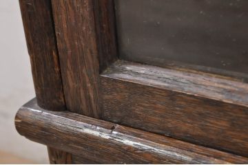 イギリスアンティーク　オーク材　落ち着いた色合いがクラシカルなお部屋に馴染みやすい引き出し付きスタッキングブックケース(本箱、収納棚、戸棚、キャビネット、飾り棚、陳列棚、英国)(R-069793)