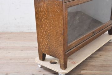 イギリスアンティーク　オーク材　落ち着いた色合いがクラシカルなお部屋に馴染みやすいスタッキングブックケース(本箱、収納棚、戸棚、キャビネット、飾り棚、陳列棚、英国)(R-069794)