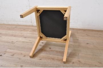 中古　短期展示品　美品　ヤクモ家具製作所　オーク材　シンプルチェア(SC40RO)　クッションタイプ　ナチュラルな風合いが優しい印象のチェア3脚セット(ダイニングチェア、椅子、イス、バラ売り可能)(定価3脚で約10万5千円)(R-069796)