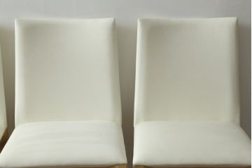 中古　短期展示品　Cassinaixc.(カッシーナイクスシー)　IXC. R&D(イクスシー.R&D)　LINE(ライン)　ウルトラスエード(ULTRASUEDE)　Eランク　シンプルですっきりとした佇まいが魅力のダイニングチェア6脚セット(椅子、イス、アームレスチェア、店舗什器)(定価6脚で約46万2千円)(R-069800)