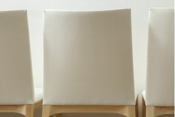 中古　短期展示品　Cassinaixc.(カッシーナイクスシー)　IXC. R&D(イクスシー.R&D)　LINE(ライン)　ウルトラスエード(ULTRASUEDE)　Eランク　シンプルですっきりとした佇まいが魅力のダイニングチェア6脚セット(椅子、イス、アームレスチェア、店舗什器)(定価6脚で約46万2千円)(R-069800)