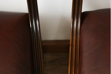 中古　スペイン製　バロッサバレンティ(VARO,S.A. VALENTI)　緩やかな曲線を描くデザインが美しいダイニングチェア4脚セット(椅子、イス)(定価4脚で約60万円)(R-069801)