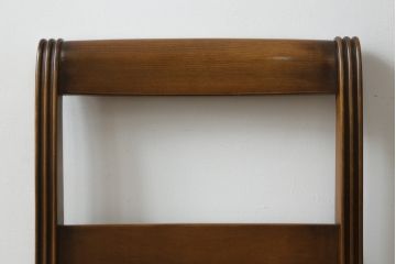 中古　スペイン製　バロッサバレンティ(VARO,S.A. VALENTI)　緩やかな曲線を描くデザインが美しいダイニングチェア2脚セット(椅子、イス)(定価2脚で約30万円)(R-069802)