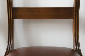 中古　スペイン製　バロッサバレンティ(VARO,S.A. VALENTI)　緩やかな曲線を描くデザインが美しいダイニングチェア2脚セット(椅子、イス)(定価2脚で約30万円)(R-069802)