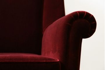 イタリアビンテージ　Lloyd's Antiques(ロイズ・アンティークス)取り扱い　置くだけでも絵になるモダンな1人掛けソファ(アームチェア、サロンチェア、椅子、イス、ヴィンテージ)(定価約40万円)(R-069810)