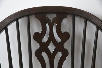 中古　希少!!　松本民芸家具　中古ではなかなかお目にかかれない猫脚ウィンザーチェア(ウインザーチェア、アームチェア、板座チェア、ダイニングチェア、椅子、イス)(定価約34万円)(R-069814)